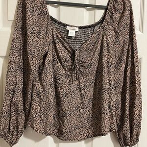 Urban Romantics Animal Print Blouse
